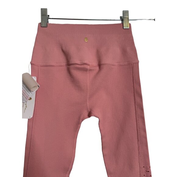 Spiritual Gangster Self Love Leggings Size XS  Pink High Waist Cut Out Design Le - Picture 7 of 10